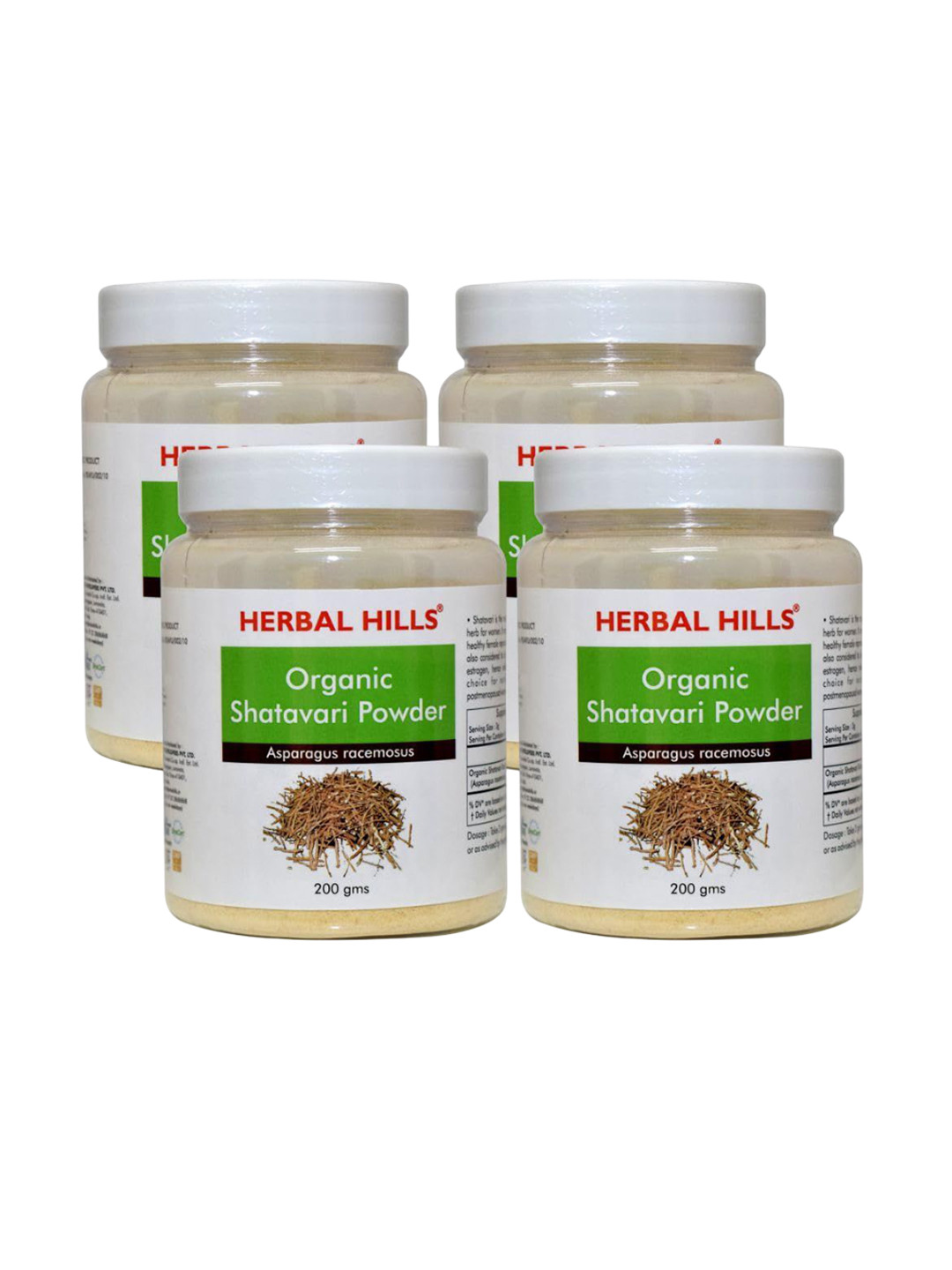 Herbal Hills Organic Shatavari Powder (200 g (Pack of 4))