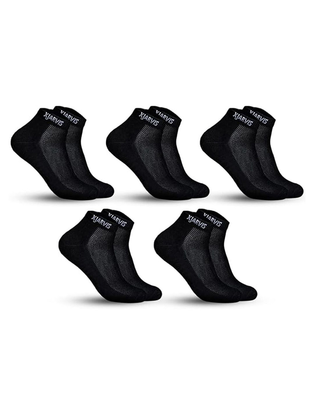 Xjarvis Unisex Pack of 5 Cushion Ankle-Length Socks