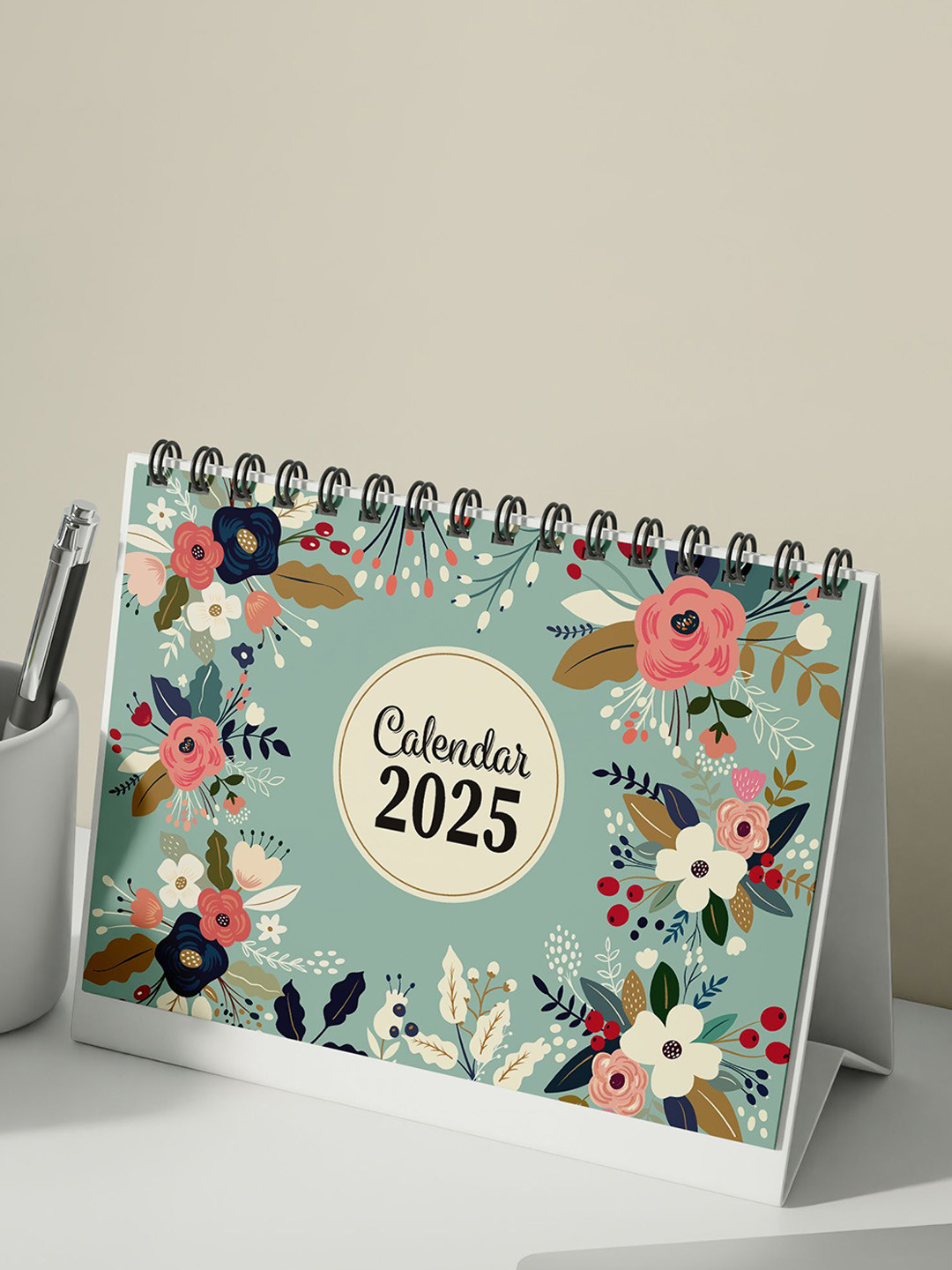 Kaameri Bazaar Green & White Floral Printed Calendar