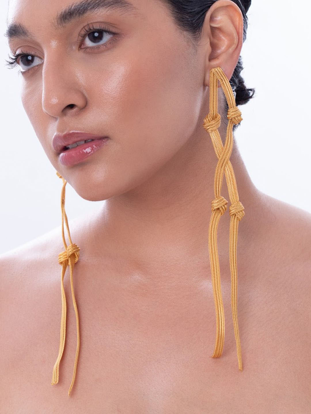 Ethnic Andaz Gold-Plated Classic Drop Earrings
