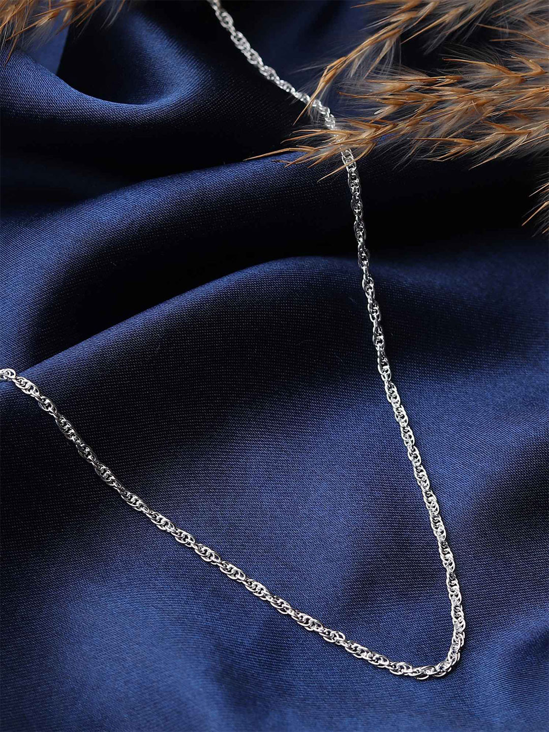 AKSHAT SAPPHIRE Men 92.5 Sterling Silver Chain