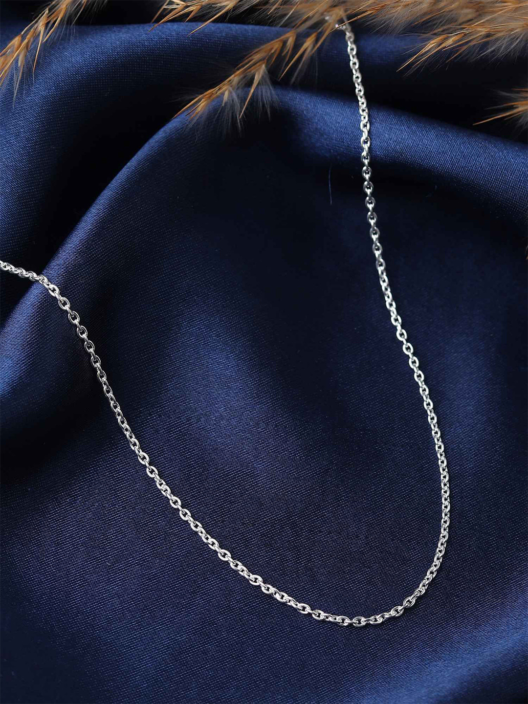 AKSHAT SAPPHIRE Men 92.5 Sterling Silver Anchor Chain