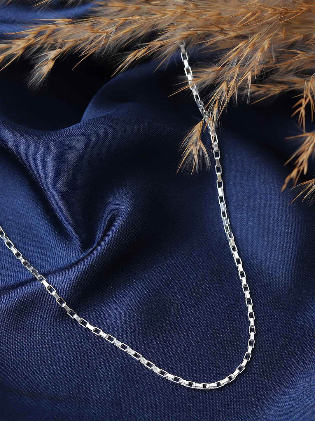 AKSHAT SAPPHIRE Men 92.5 Sterling Silver Chain
