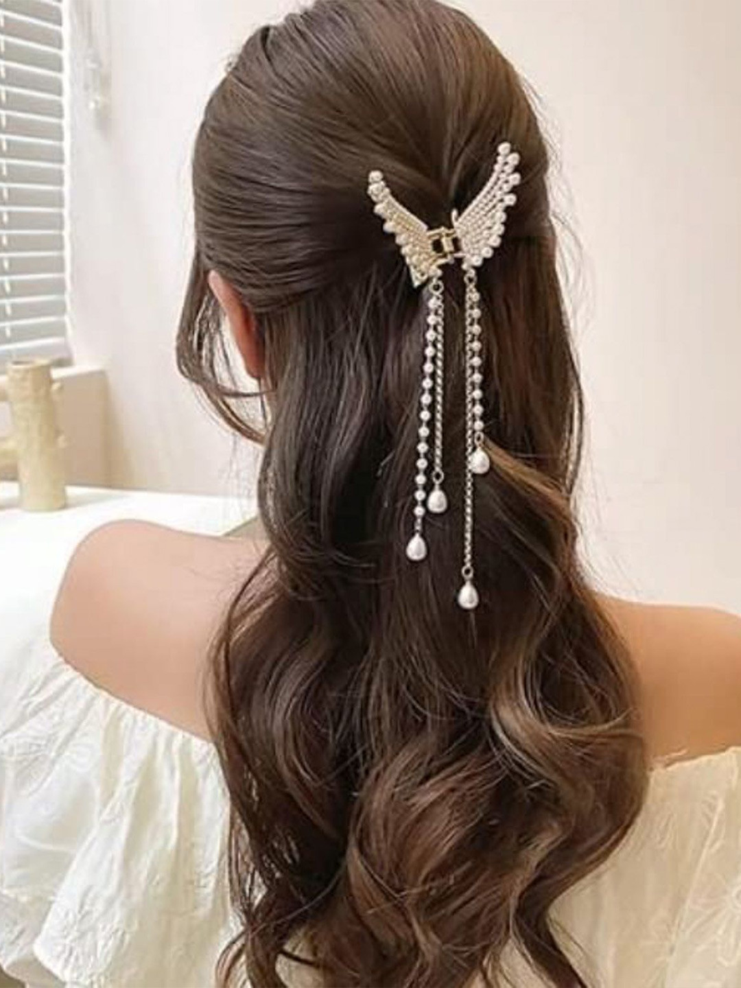 PolluxCraft Women Butterfly Claw Hair Clips