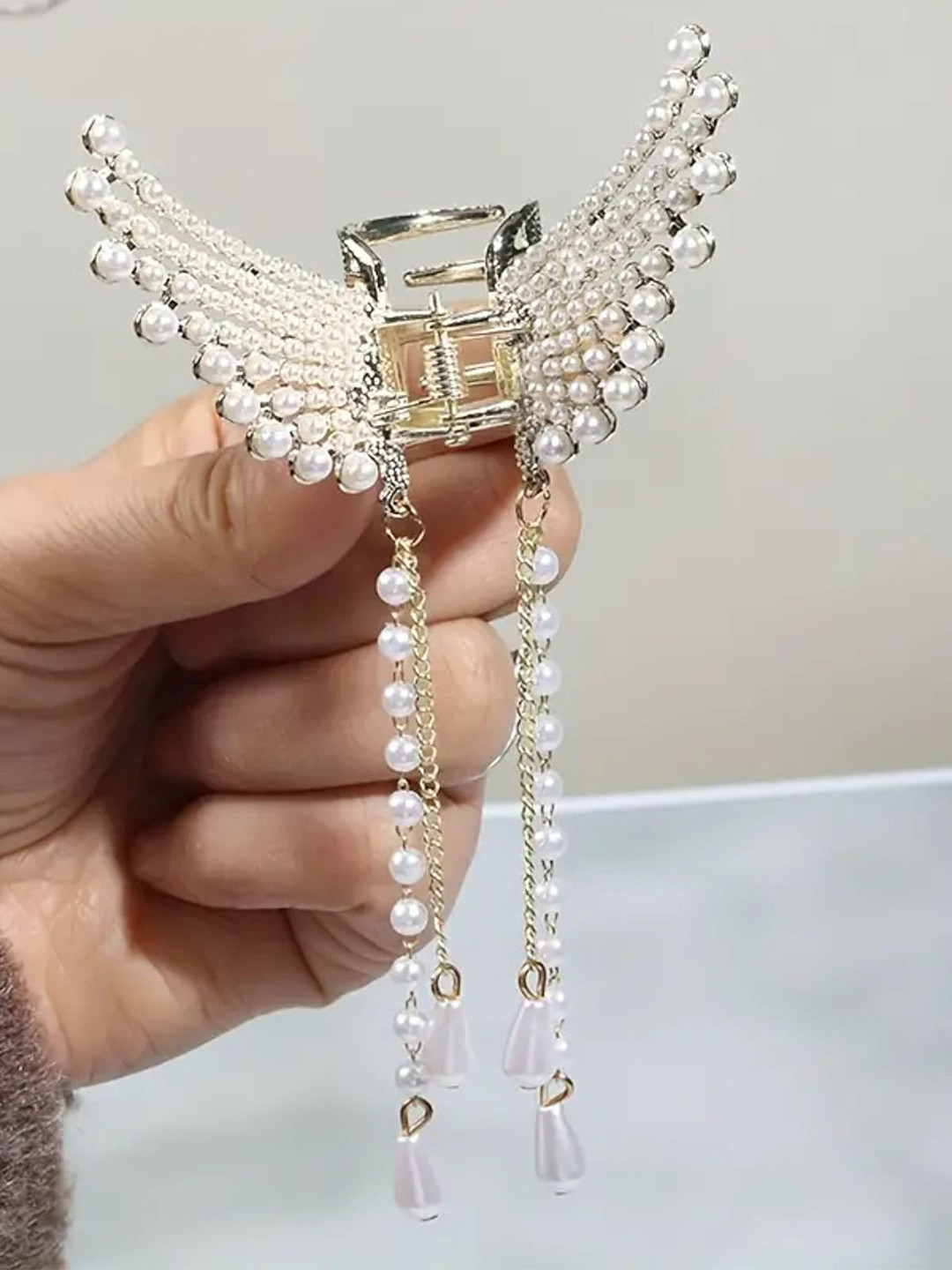 PolluxCraft Women Alligator Butterfly Hair Clip