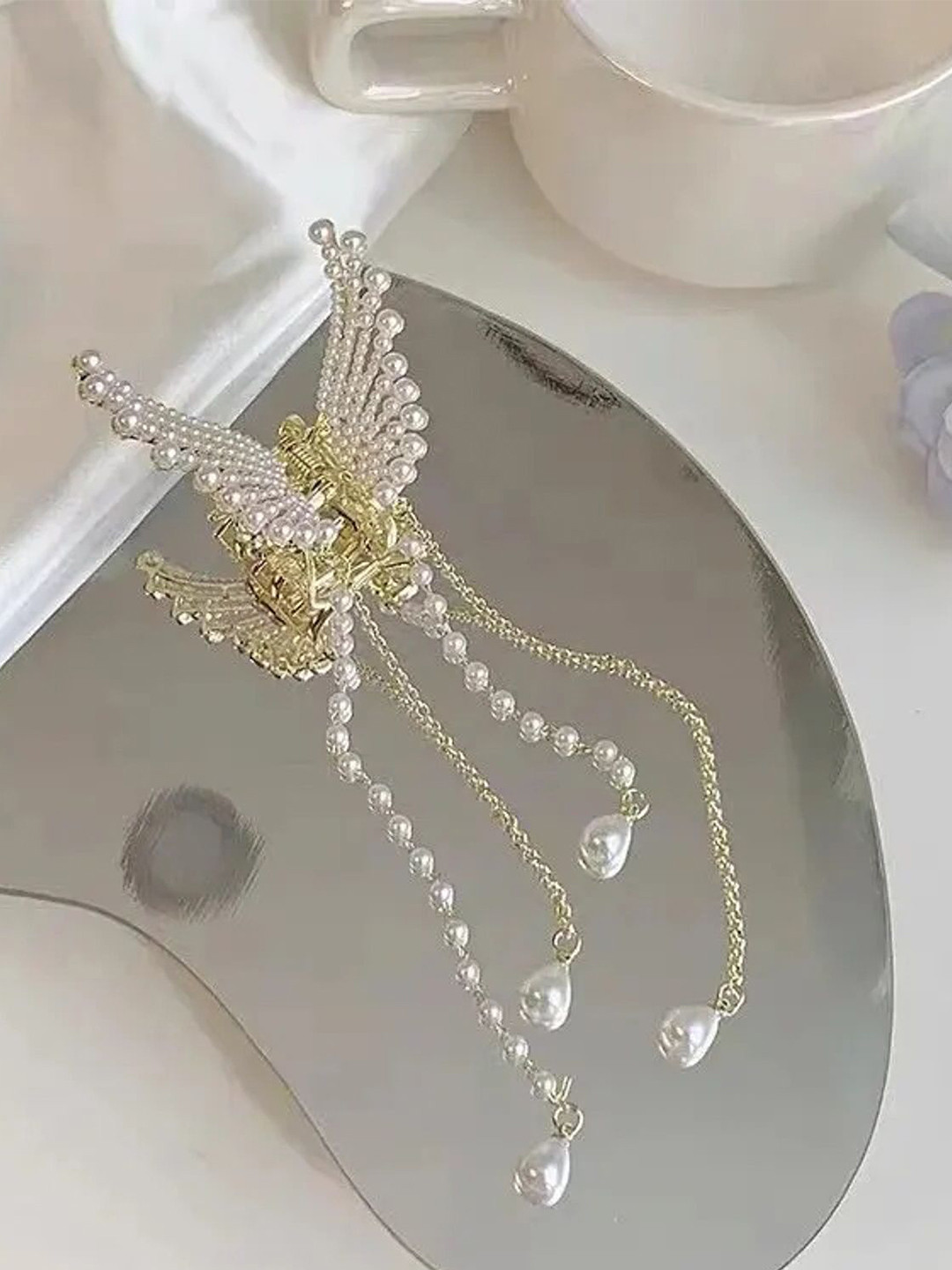PolluxCraft Women Alligator Butterfly Hair Clip
