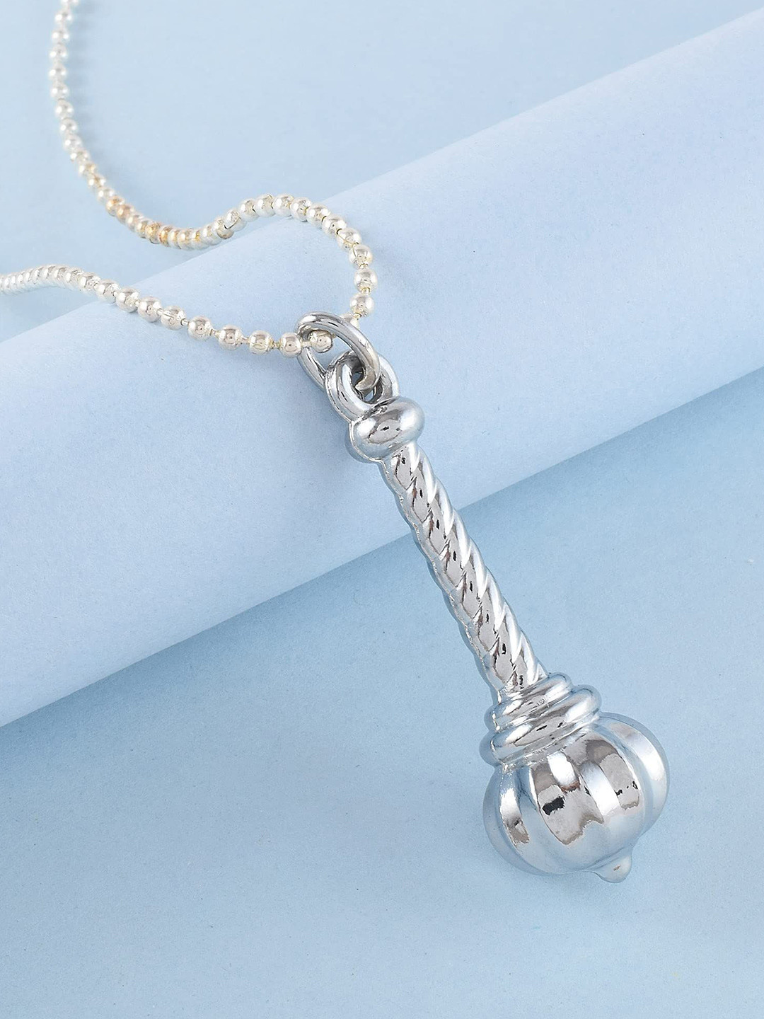 MEMOIR Silver-Plated Hanuman Gada Pendant with Chain