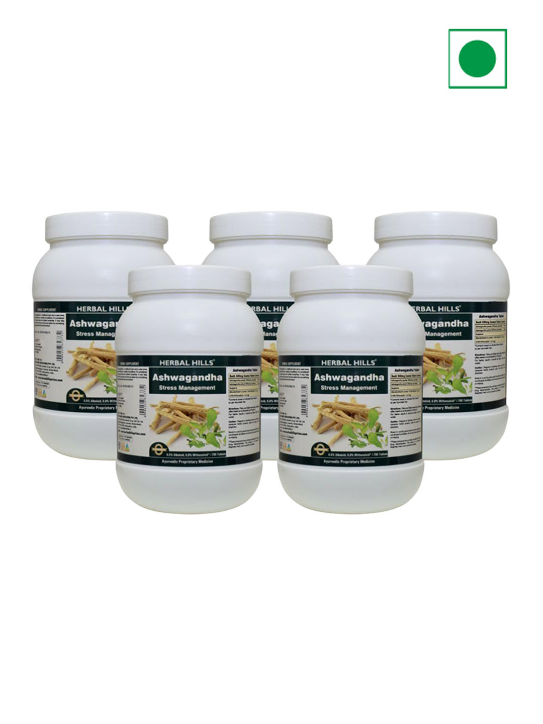 Herbal Hills Ashwagandha Tablets (700 Tablets (Pack of 5))
