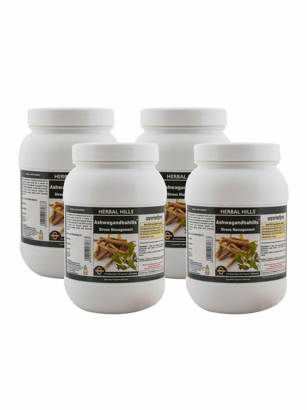 Herbal Hills Ashwagandhahills Capsule (700 Count Pack of 4)