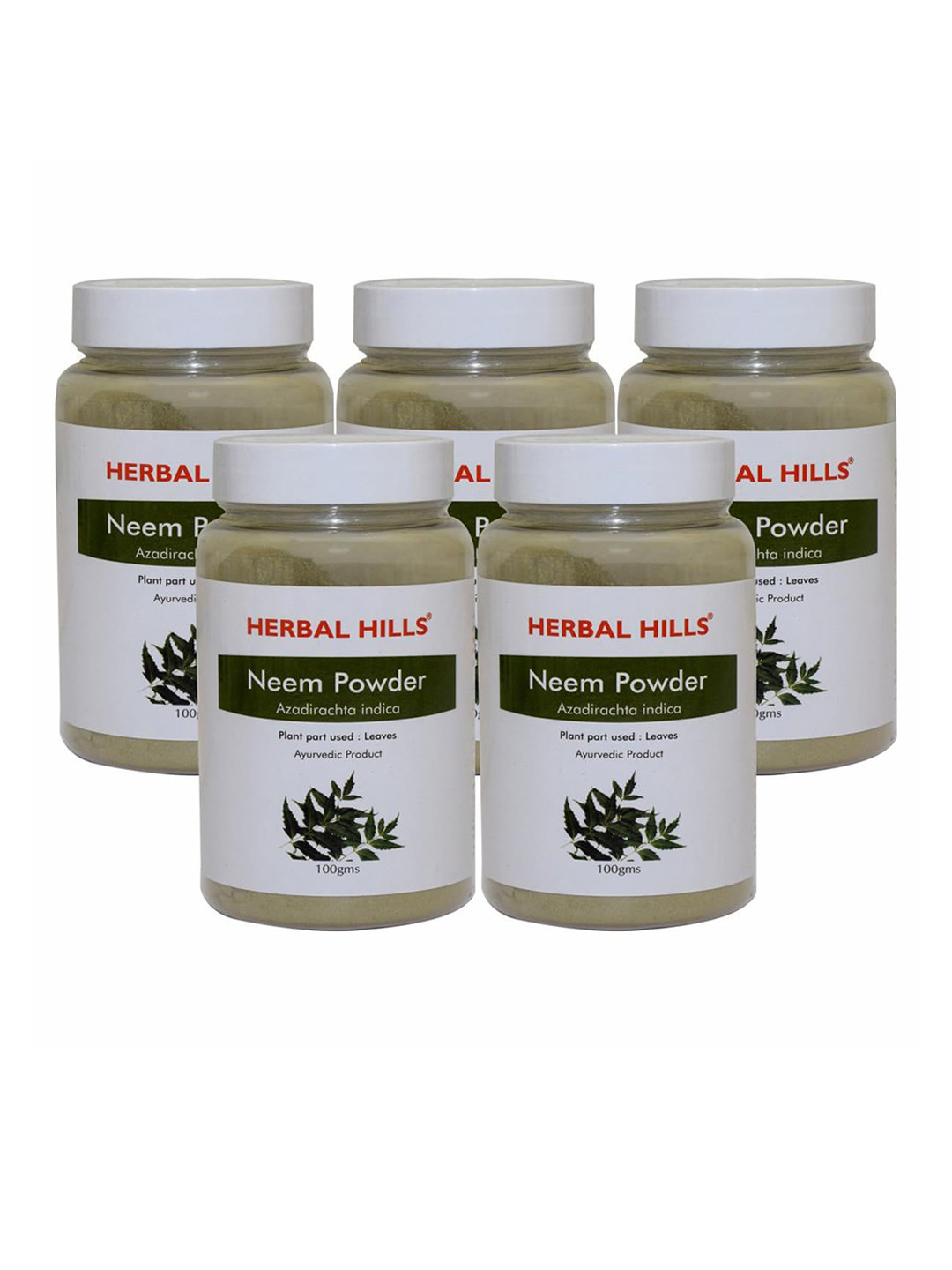 Herbal Hills Organic Neem Powder Azadirachta Indica (200 Gram Pack of 5)