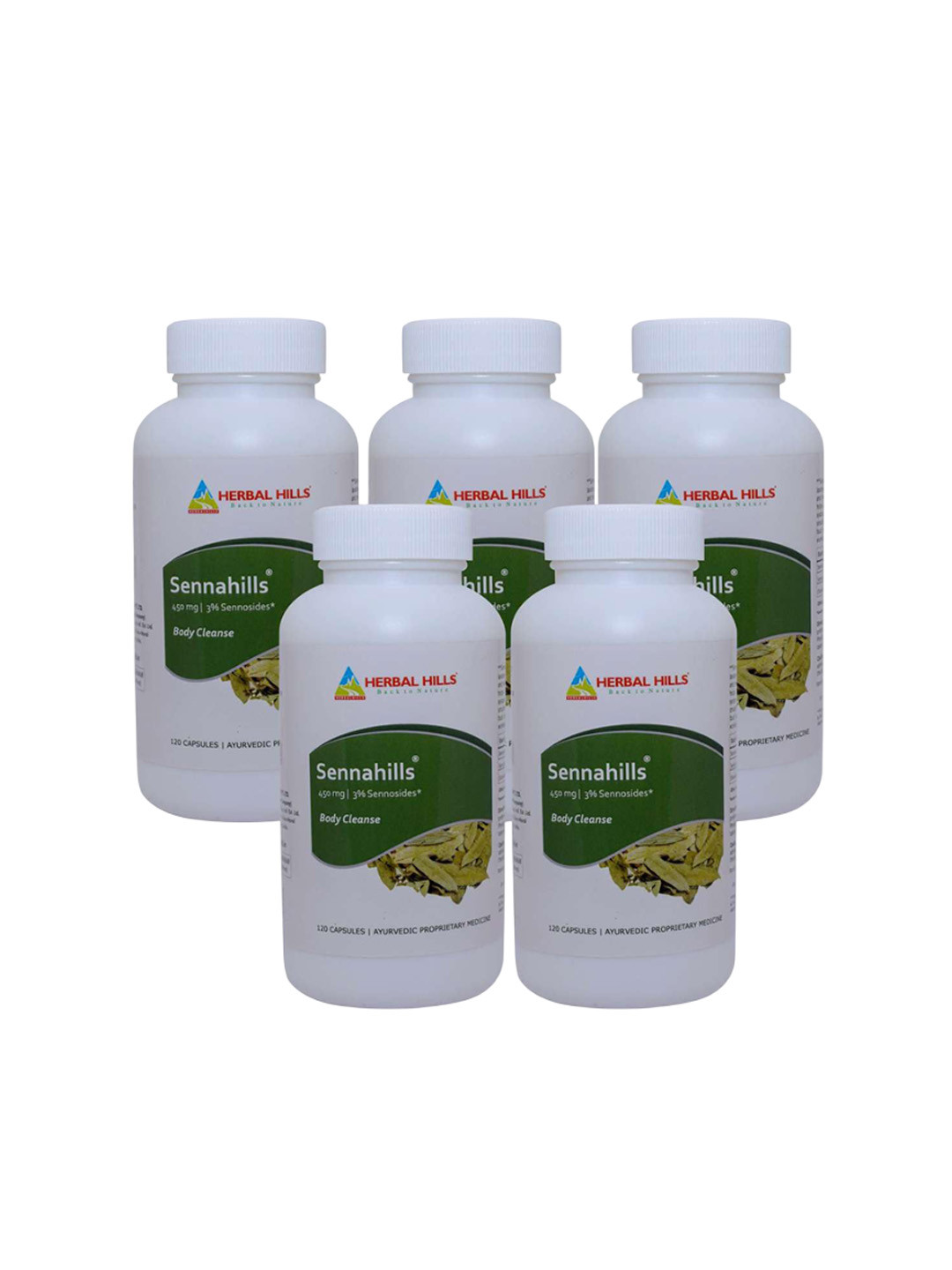 Herbal Hills Senna Capsules (120 Capsules (Pack of 5))