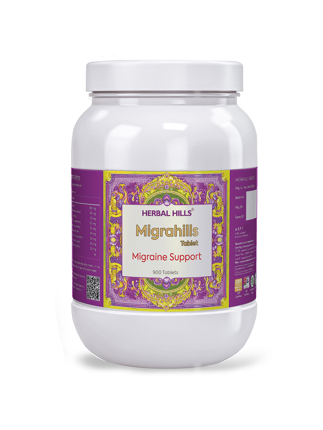 Herbal Hills Migrahills Tablets (900 Tablets (Pack of 5))