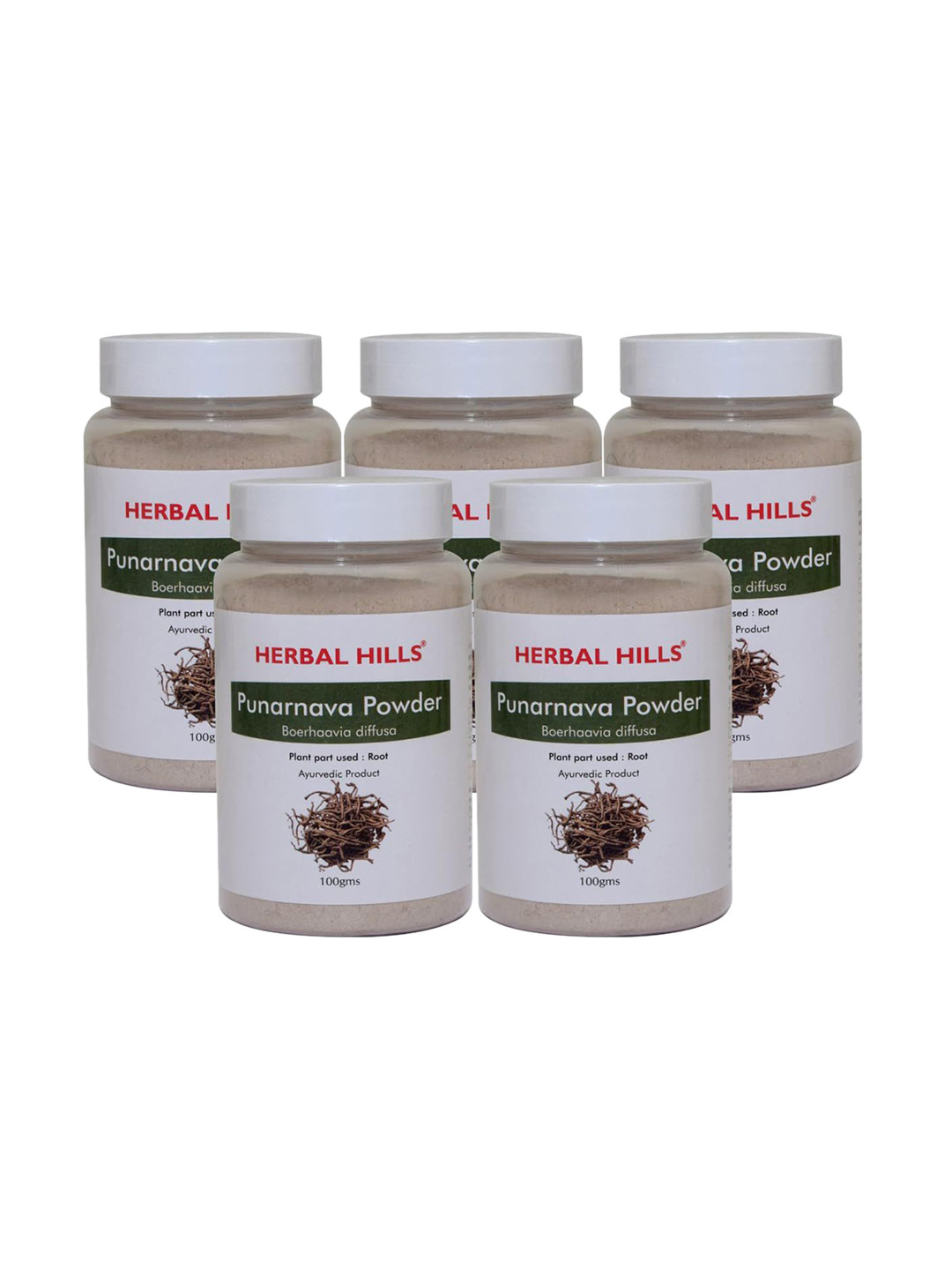 Herbal Hills Punarnava Powder 100 Gms Pack of 5