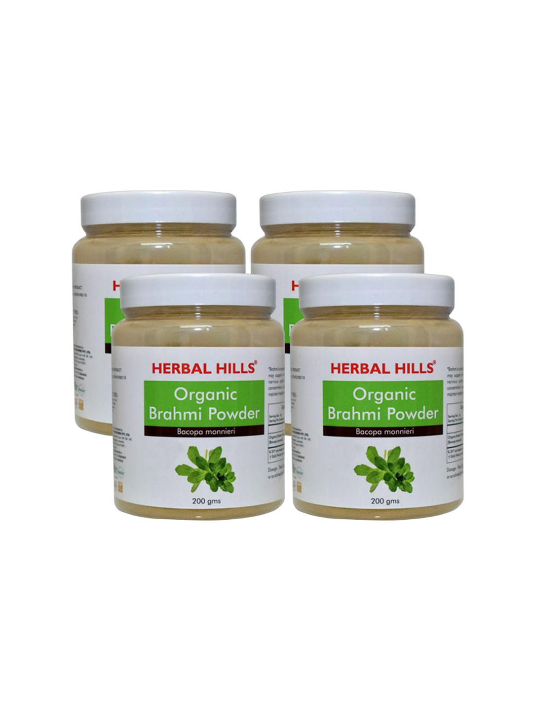 Herbal Hills Organic Brahmi Powder (200 g (Pack of 4))