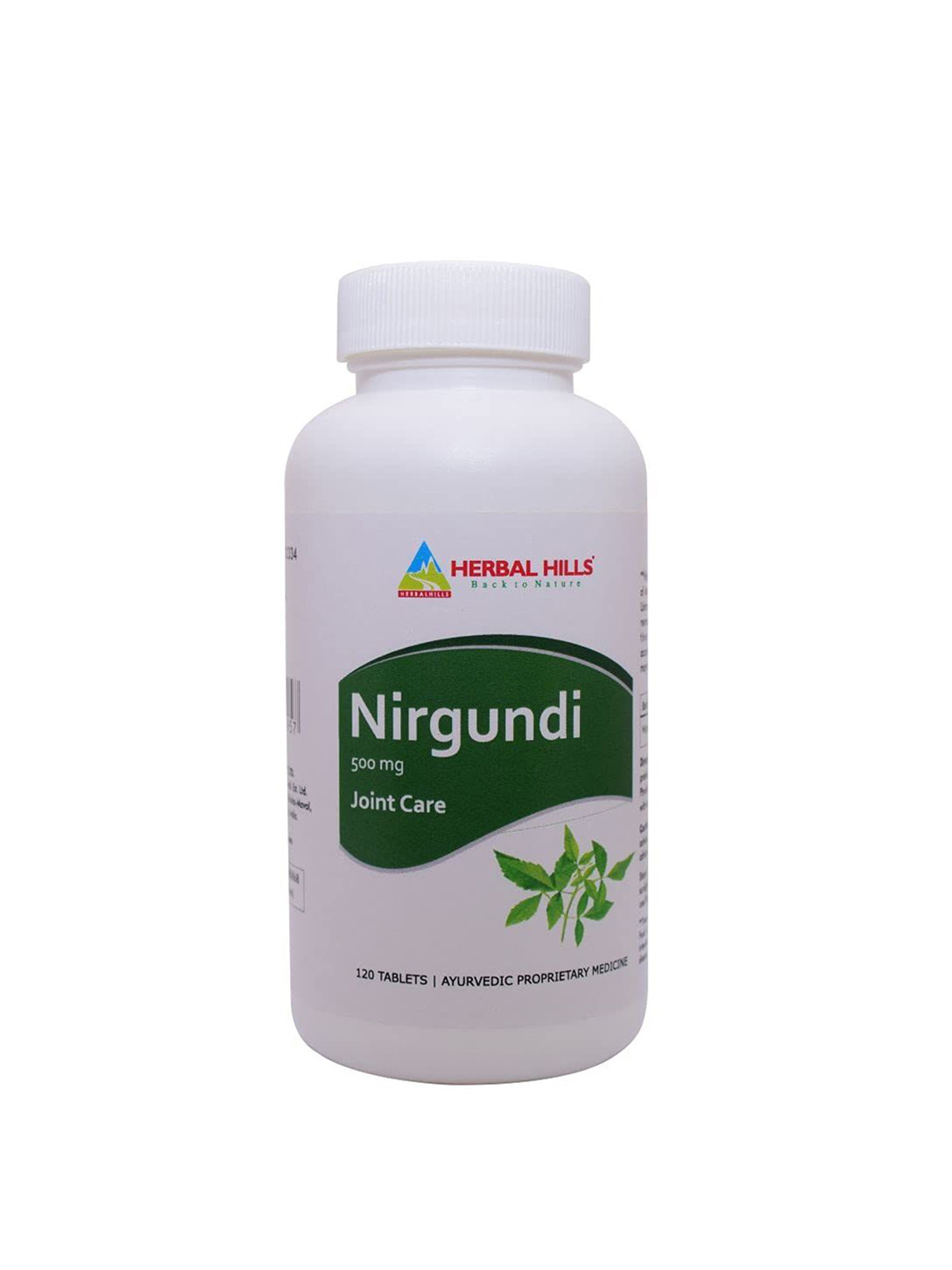 Herbal Hills Nirgundi (Vitex negundo) 120 tablet - 500mg for Joint Care & various health benefits (Pack of 2)