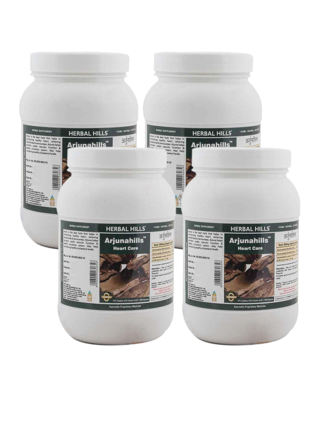 Herbal Hills Arjuna Capsules (700 Capsule (Pack of 4))