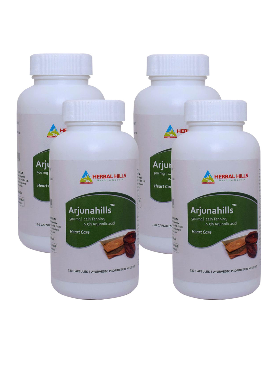 Herbal Hills Arjunahills - 120 Capsules - Pack of 4