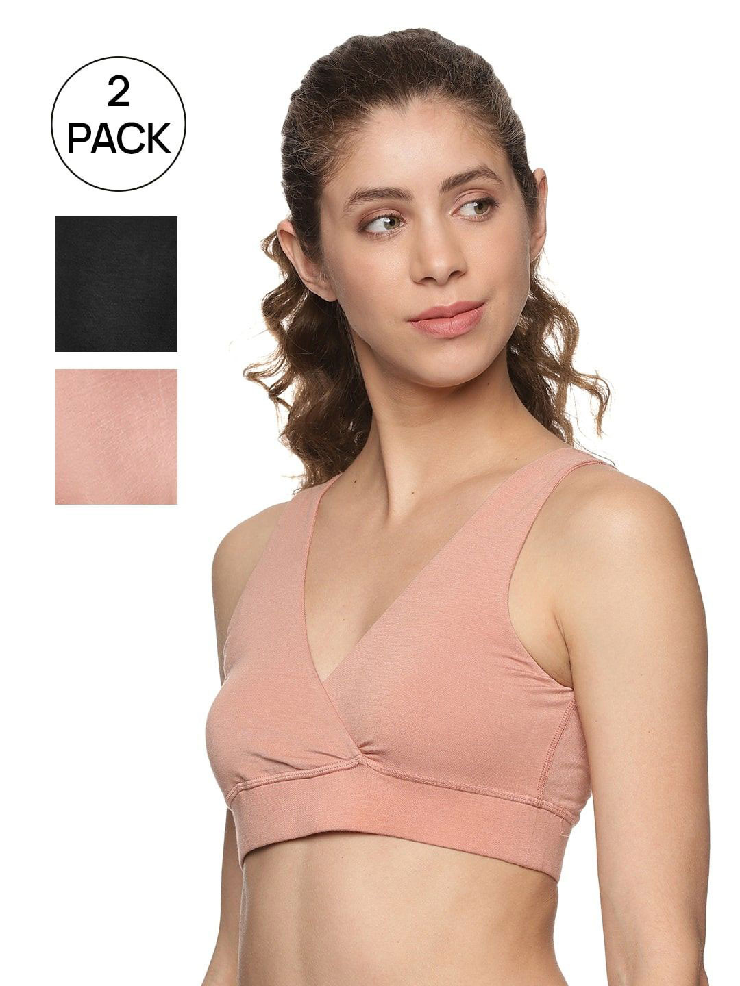 &CIRCUS Pack of 2 Solid Wirefree Micro Modal Padded Plunge Bra