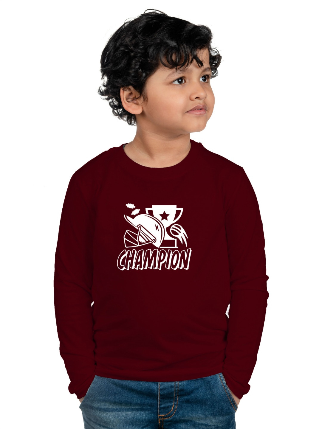 Chombooka Unisex Kids Typography Printed Round Neck Cotton T-shirt