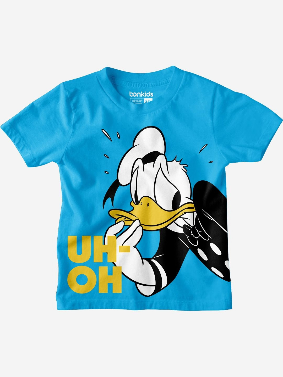 BONKIDS Boys Graphic Printed Round Neck Cotton Donald Duck T-shirt