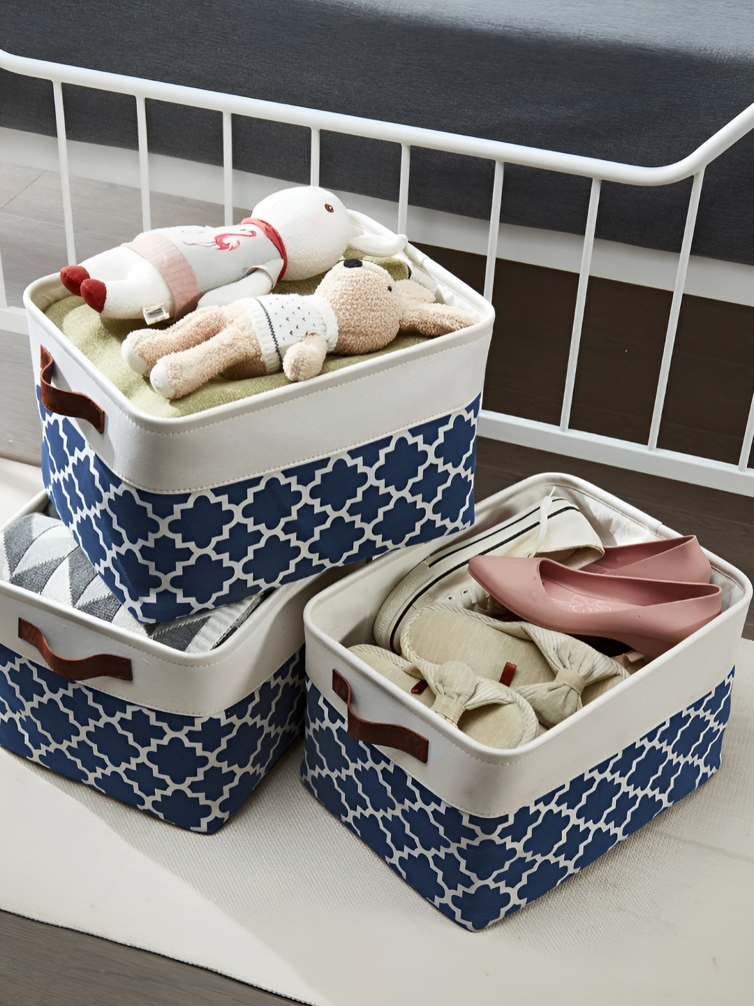 TIED RIBBONS White 3 Pieces Wardrobe Drawer Organisers