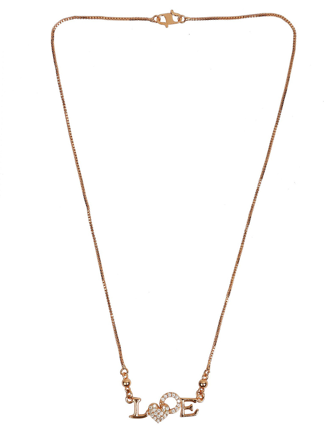 DEGHLAM Gold-Plated American Diamond Minimal Chain