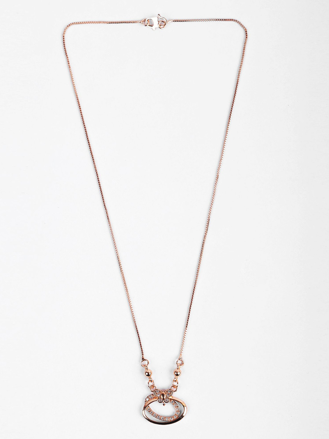 DEGHLAM Gold-Plated American Diamond Studded Chain