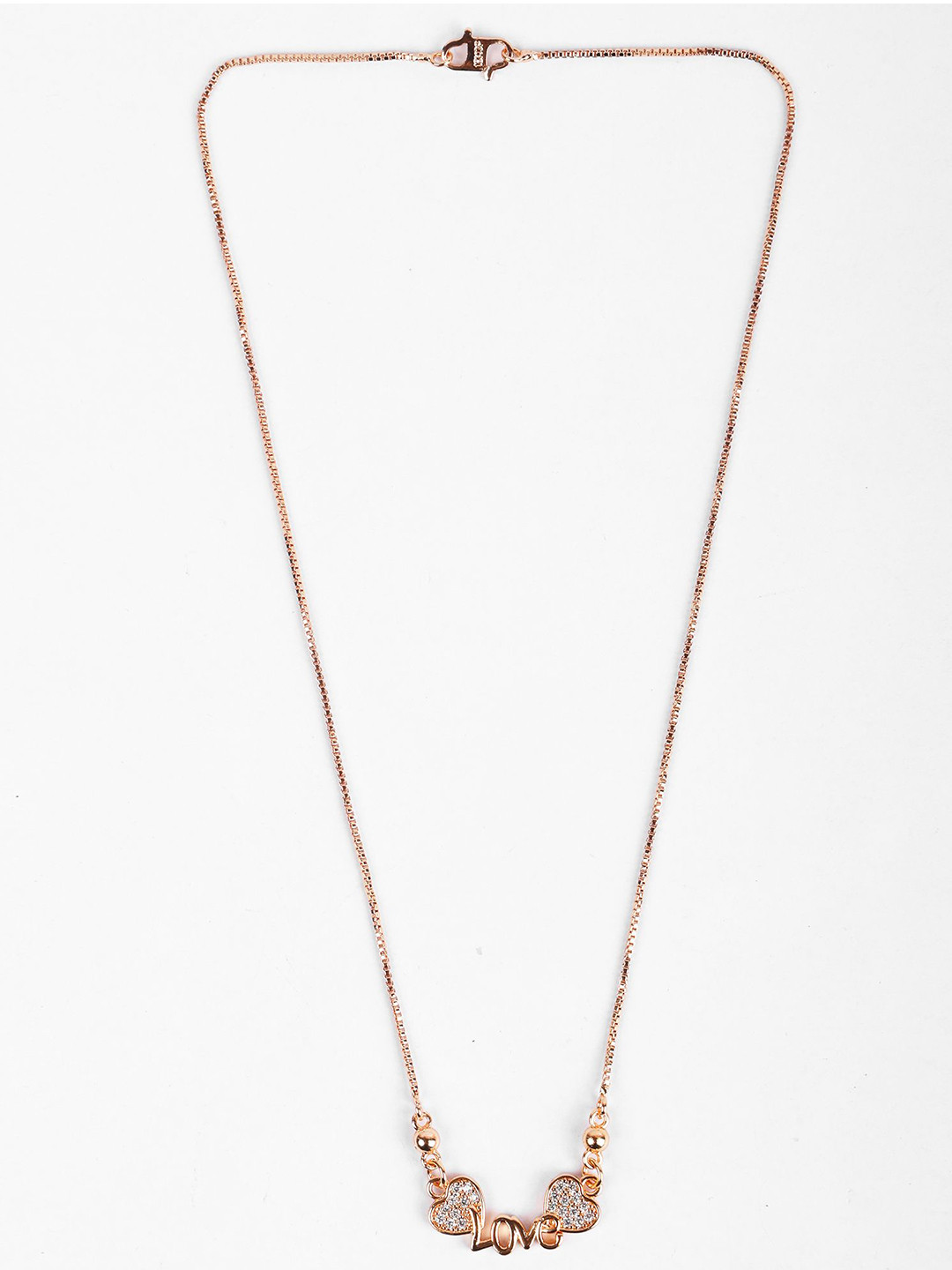 DEGHLAM Gold-Plated American Diamond Studded Chain