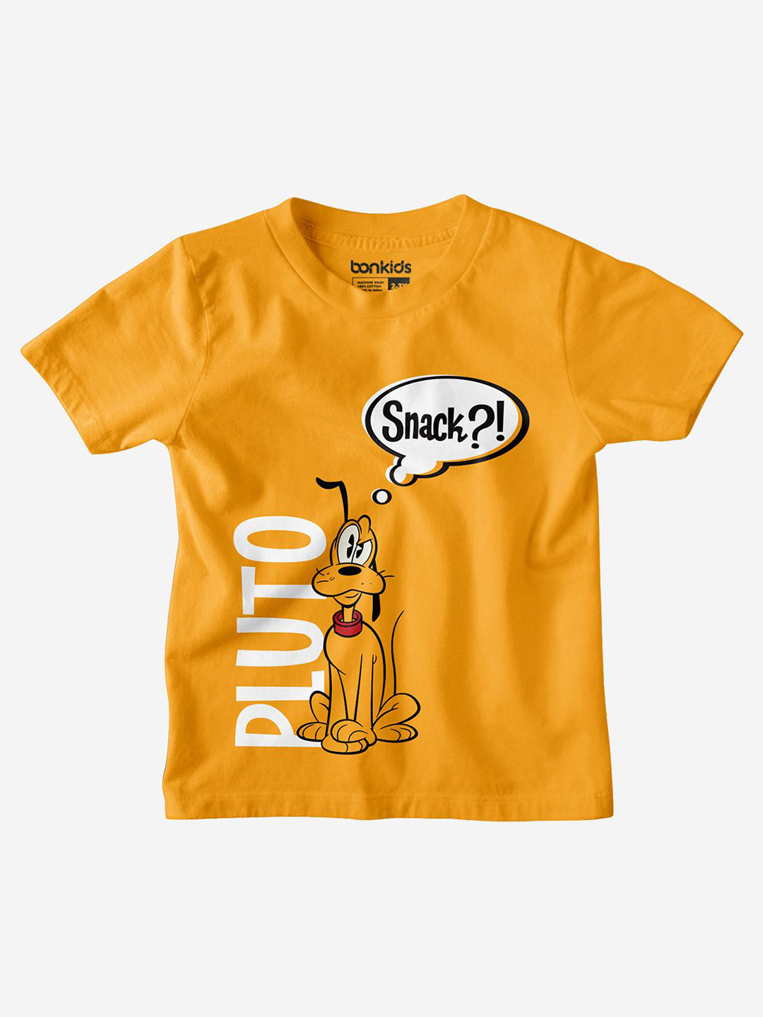 BONKIDS Boys Graphic Printed Round Neck Cotton Pluto T-shirt
