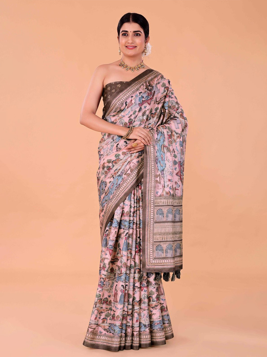 NAAREE COLLECTION Abstract Printed Ready to Wear Saree