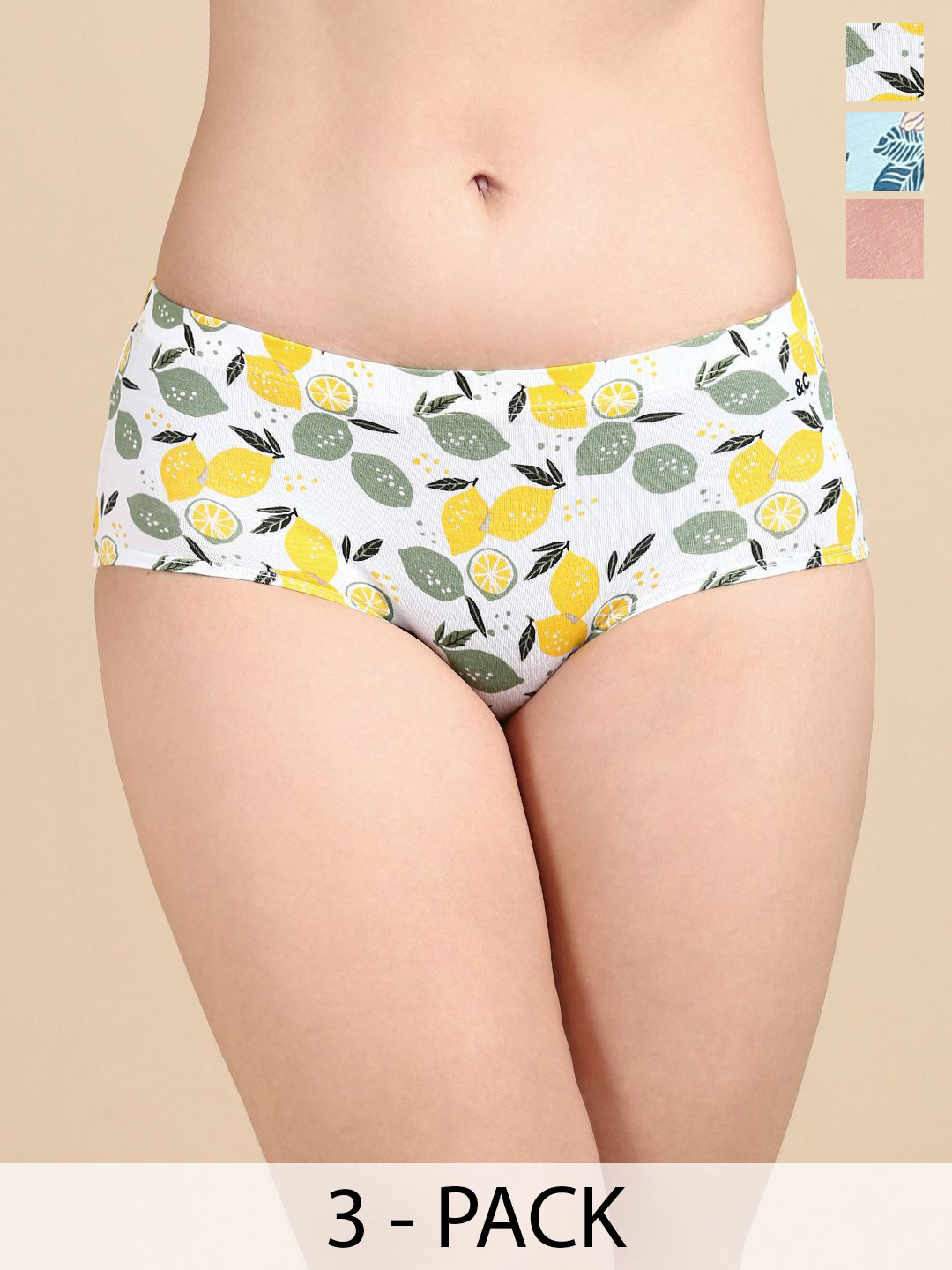 &CIRCUS Pack of 3 - Bare Hipster Mid Rise with Full Coverage Micro Modal Fabric