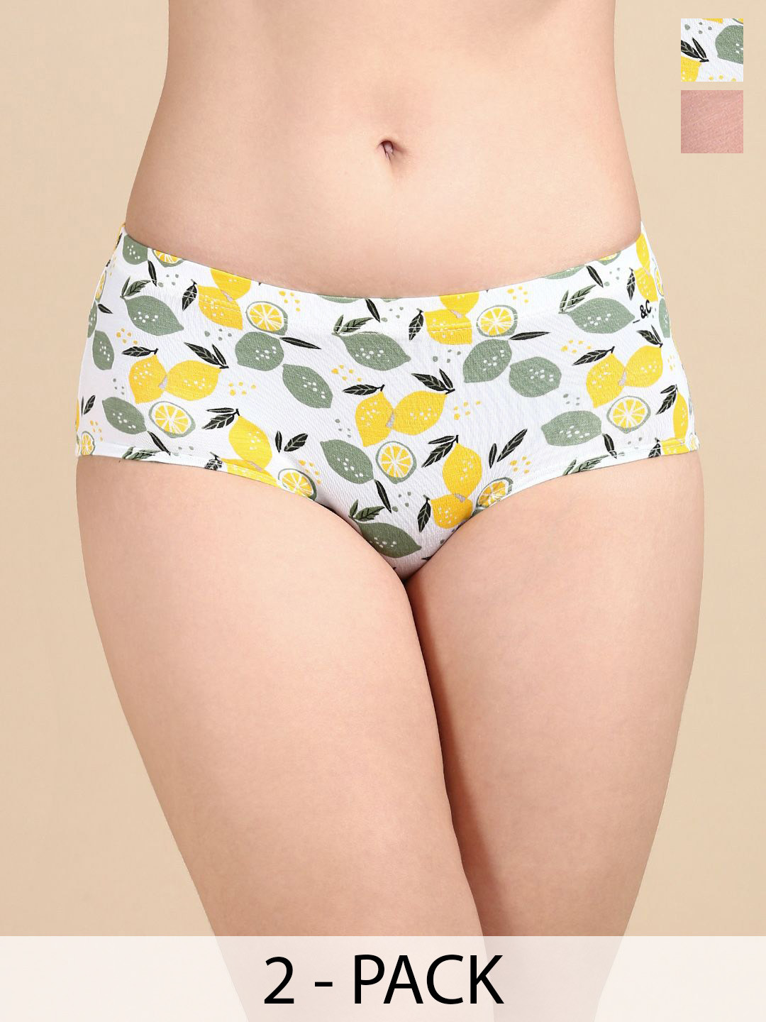 &CIRCUS Pack of 2 - Bare Hipster Mid Rise with Full Coverage Micro Modal Fabric