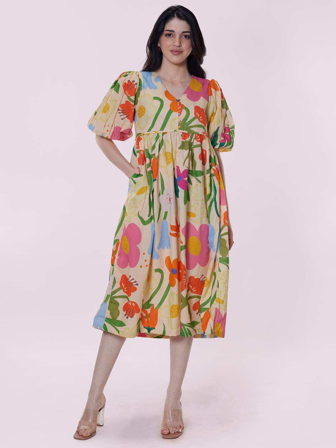 POPPI Mystic Printed Midi Dress