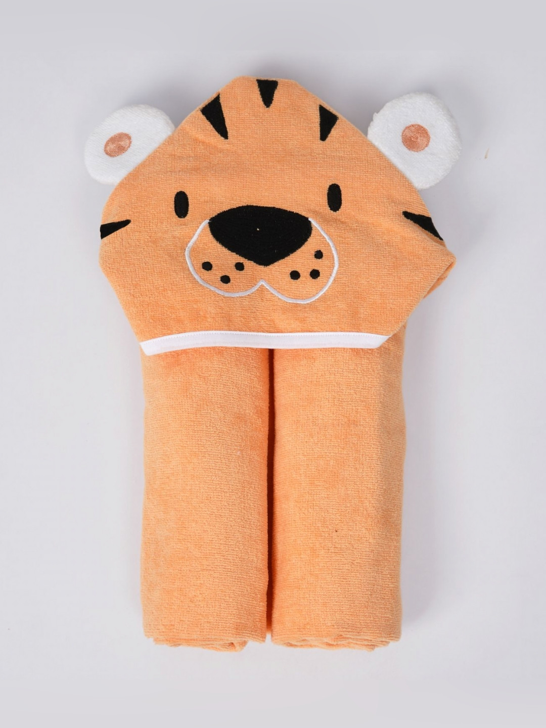 TIDY SLEEP Kids Orange & Black Tiger Terry Cotton 300 GSM Bath Towel