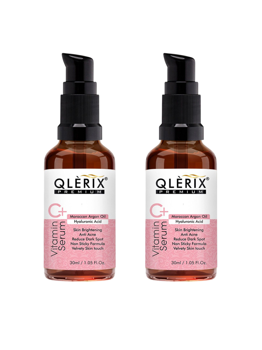 QLERIX Set Of 2 Vitamin C+ Serum With Hyaluronic Acid - 30 ml Each