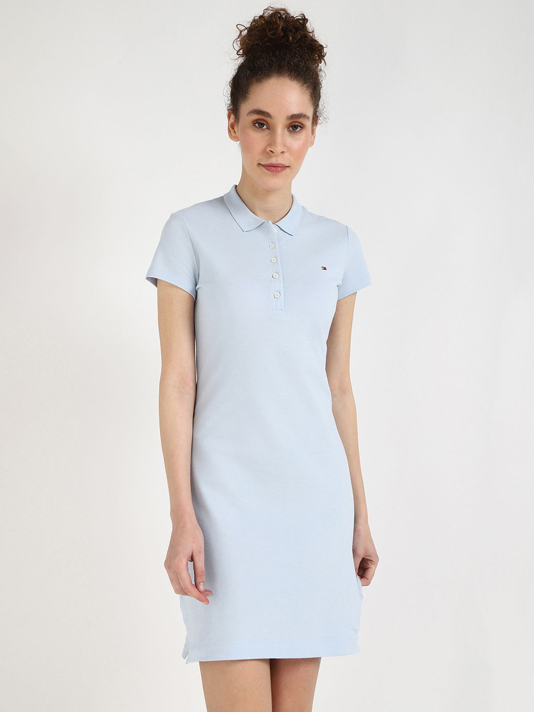 Tommy Hilfiger Women Shirt Collar Polo T-shirt Dress