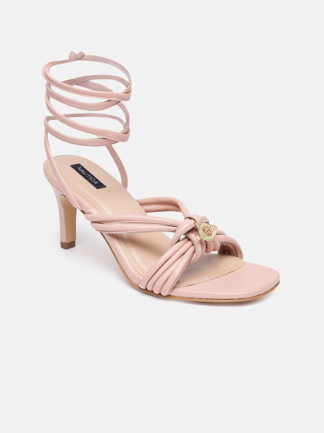 Nautica Textured Wrap Up Stiletto Sandals
