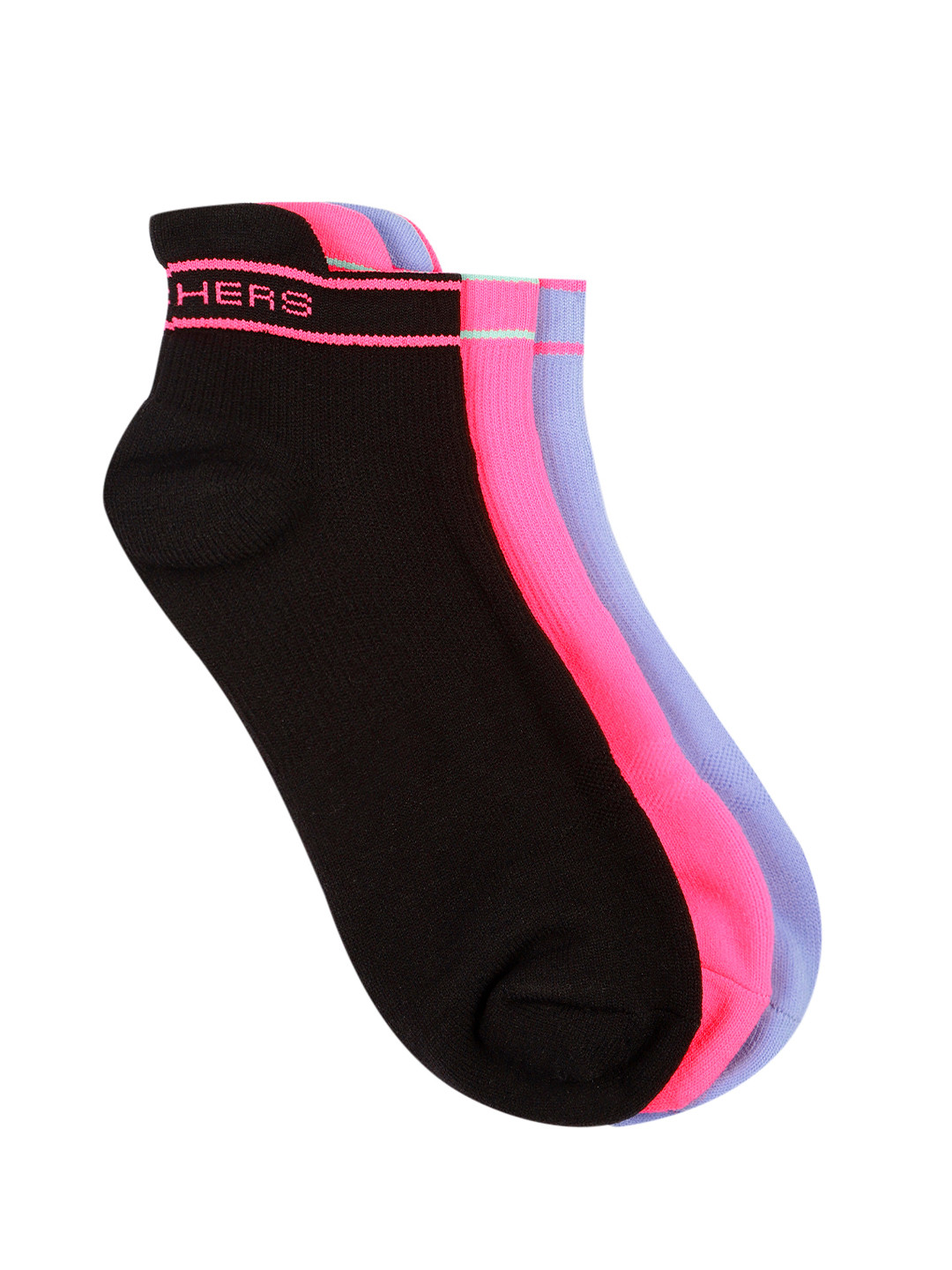 Skechers Womens Pack Of 3 Full Terry Low Cut Socks