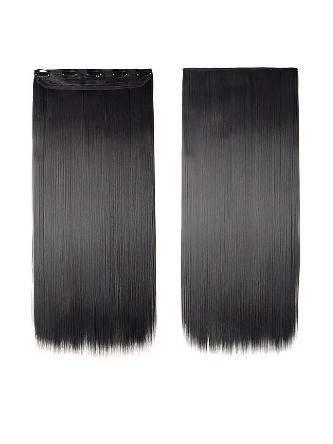 D-Divine Clip In Straight Toupee Hair Extension - Black - 22 Inch