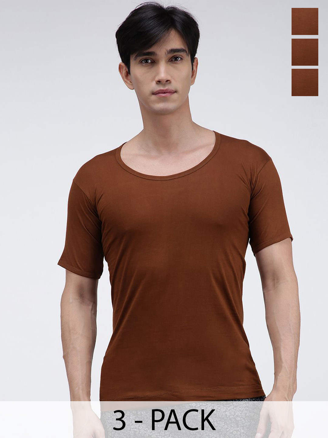 AMUL COMFY Men Pack Of 3 Pure Cotton Undershirt Vests