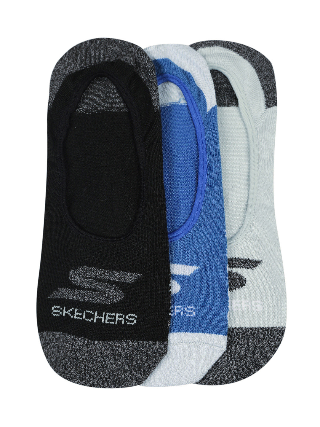 Skechers Men 3 Pack Of Non Terry No Show Socks