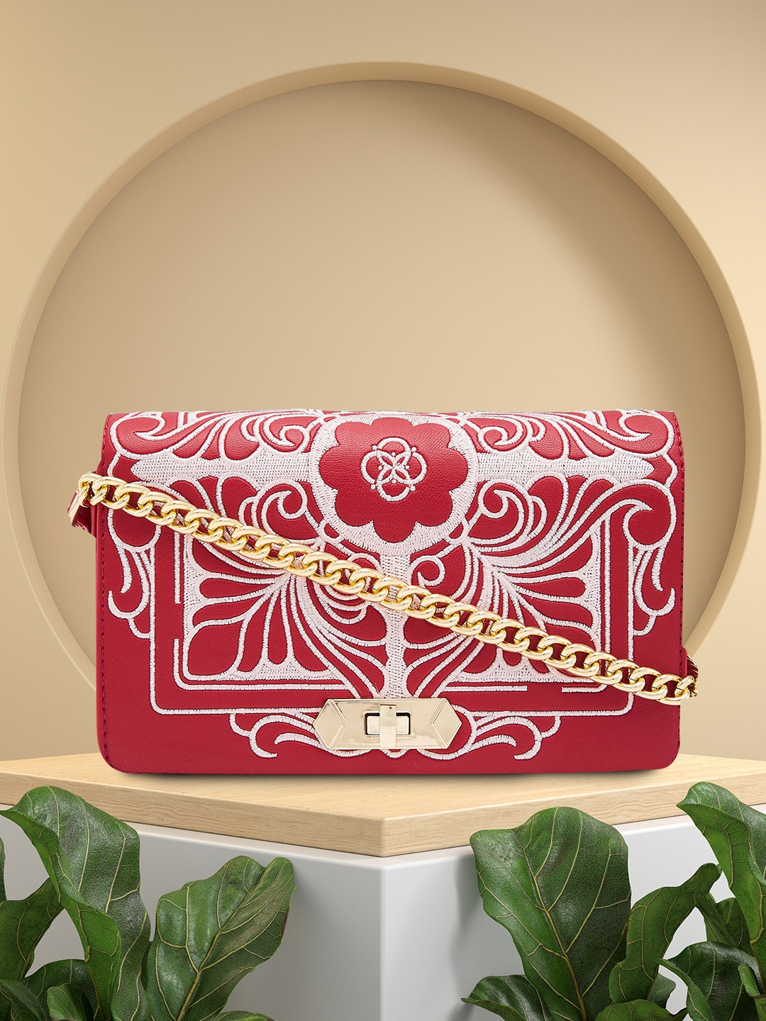 Caprese Reno Women Red Small Sling Bag