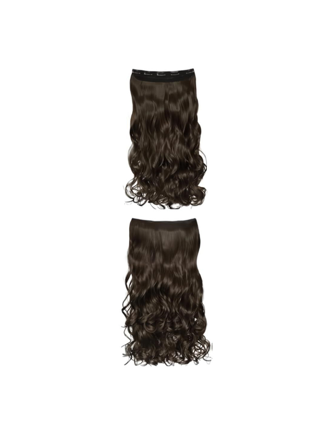 D-Divine Full Head Wavy Clip-In Hair Extension - 22 Inch - Brown