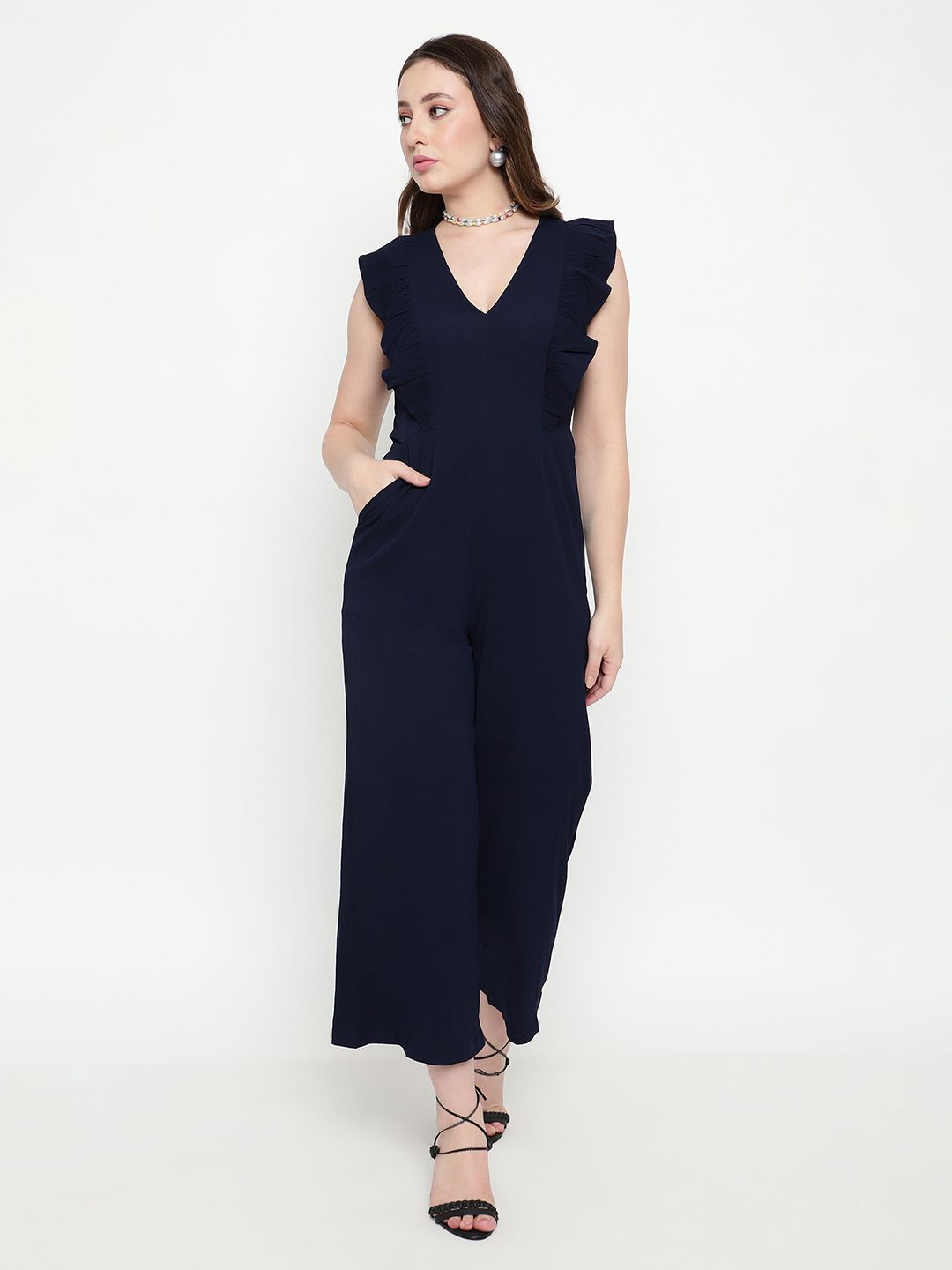 Satrisha Basic Jumpsuit with Ruffles