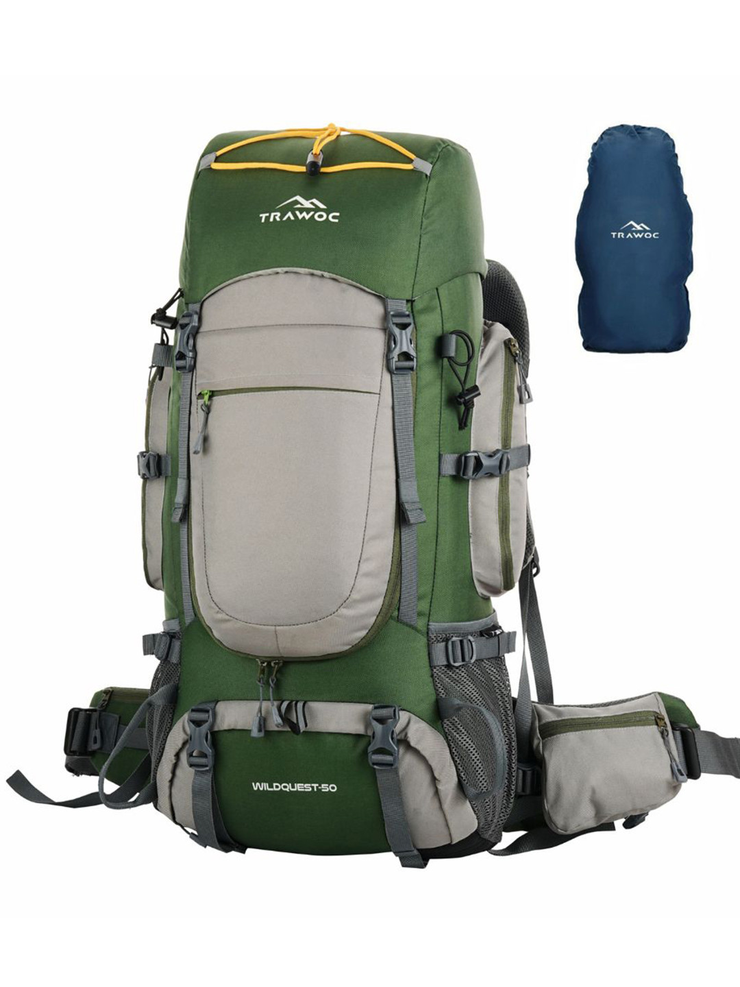 TRAWOC WILDQUEST solid 50L Rucksack for with shoe and laptop compartment