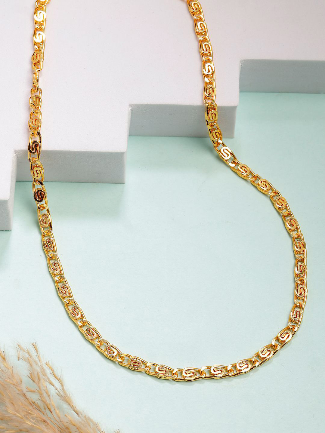 NVR Men's Gold-Plated Minimal Chain