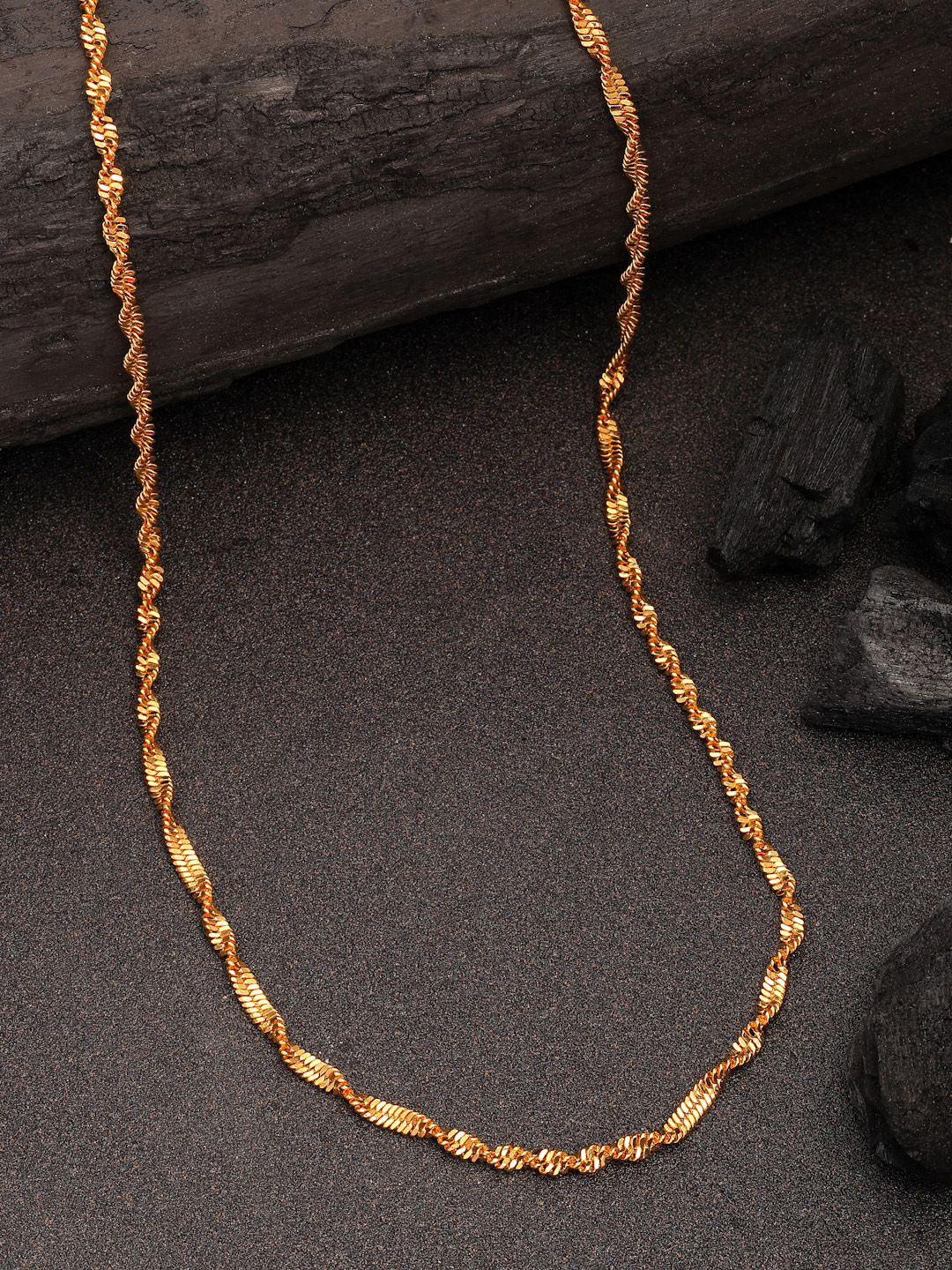 NVR Women Gold-Plated Minimal Chain
