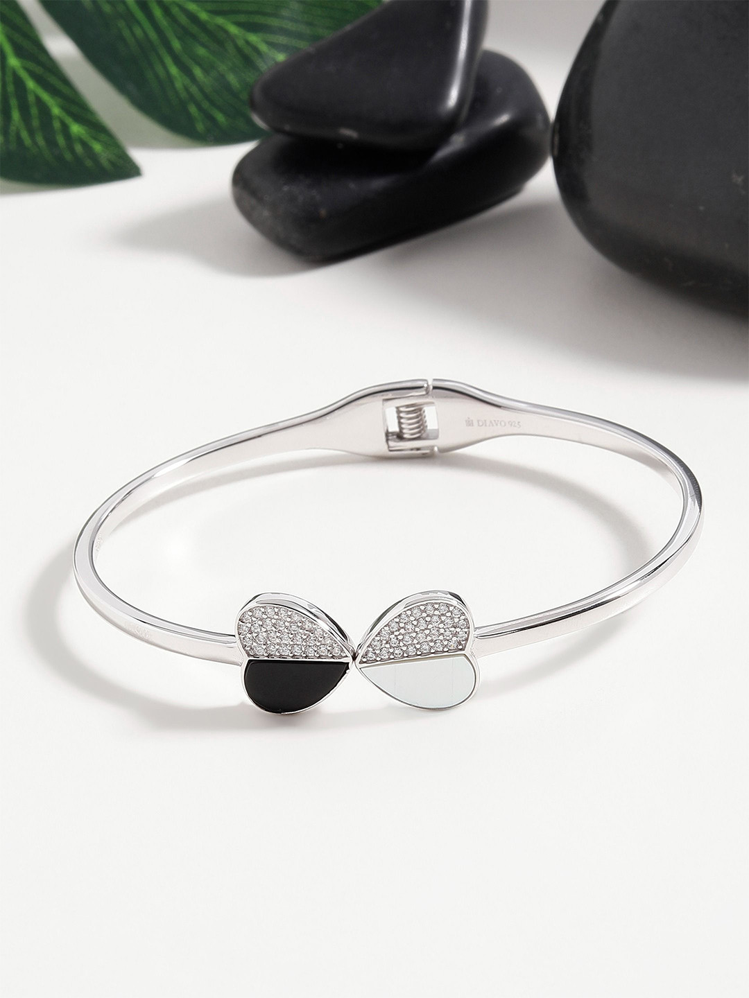 DIAVO Cubic Zirconia Studded Bond of Love Wraparound Bracelet