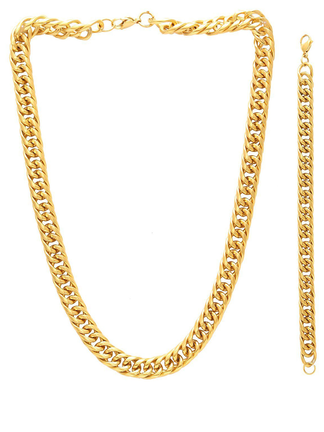 MEMOIR Unisex Gold-Plated Necklace and Bracelet