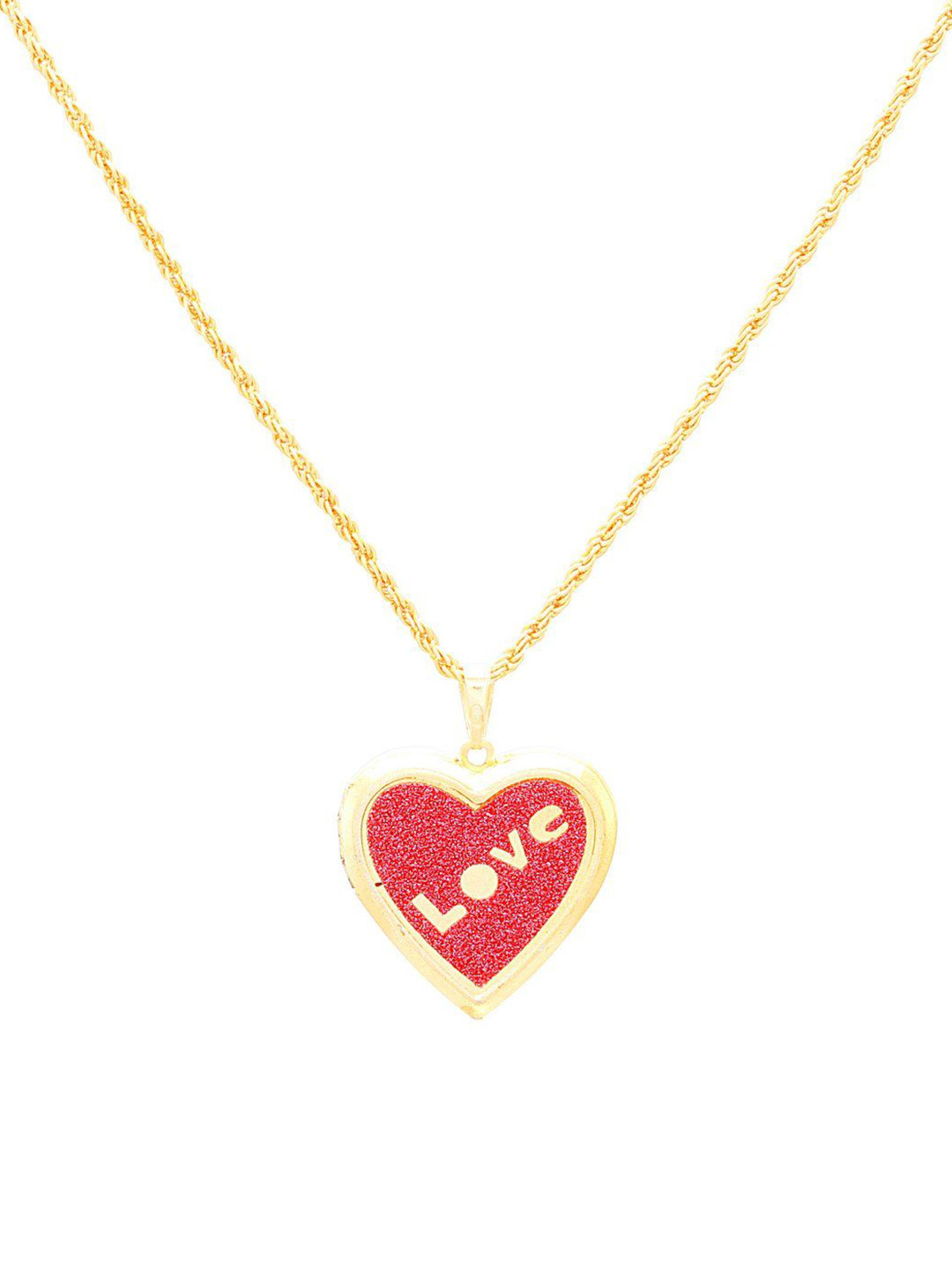 MEMOIR Gold-Plated Love Openable Heart Pendant With Chain